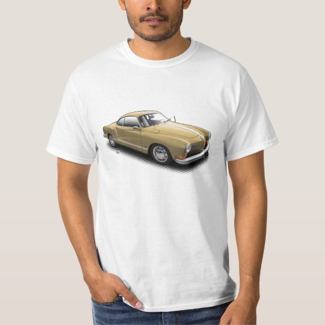 Alemão clássico Dourado Ghia no t-shirt branco (Frente)