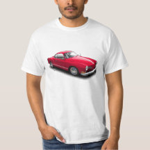 Alemão clássico vermelho Ghia no t-shirt branco