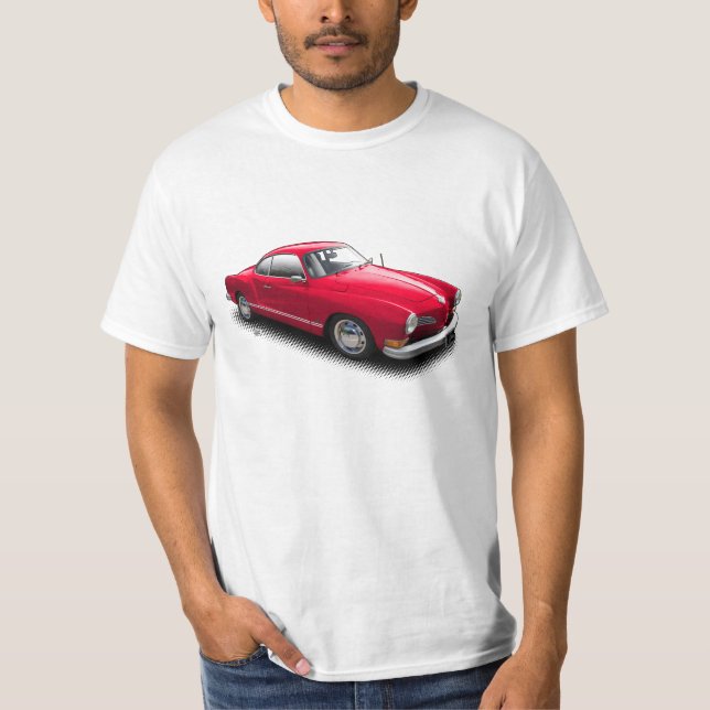 Alemão clássico vermelho Ghia no t-shirt branco (Frente)