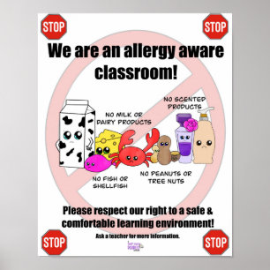 Alergia Aware Classroom Poster