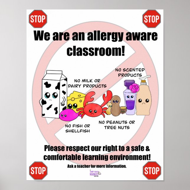 Alergia Aware Classroom Poster (Frente)