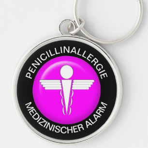 Alerta Médico PENICILLINALLERGI - Chaveiro do Botã