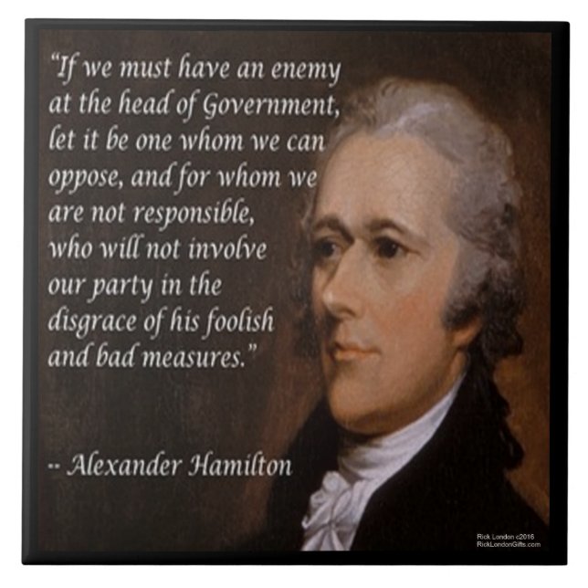 Alexander Hamilton Azulejo cerâmico (Frente)