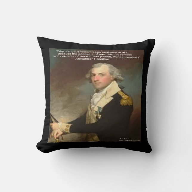 Alexander Hamilton & "Por que Governo" Almofada de (Frente)