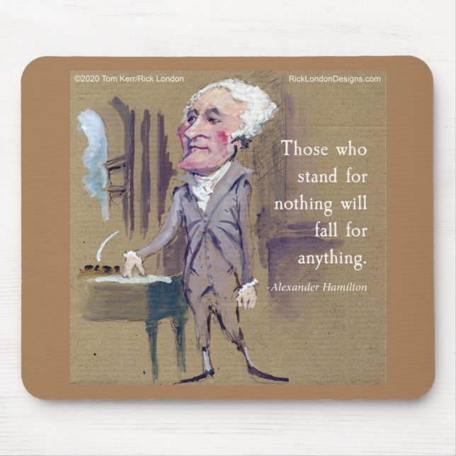 Alexander Hamilton & Quote Mousepad (Frente)