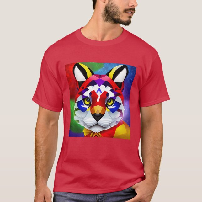 Alexander's Cat men cardinal red T-shirt (Frente)