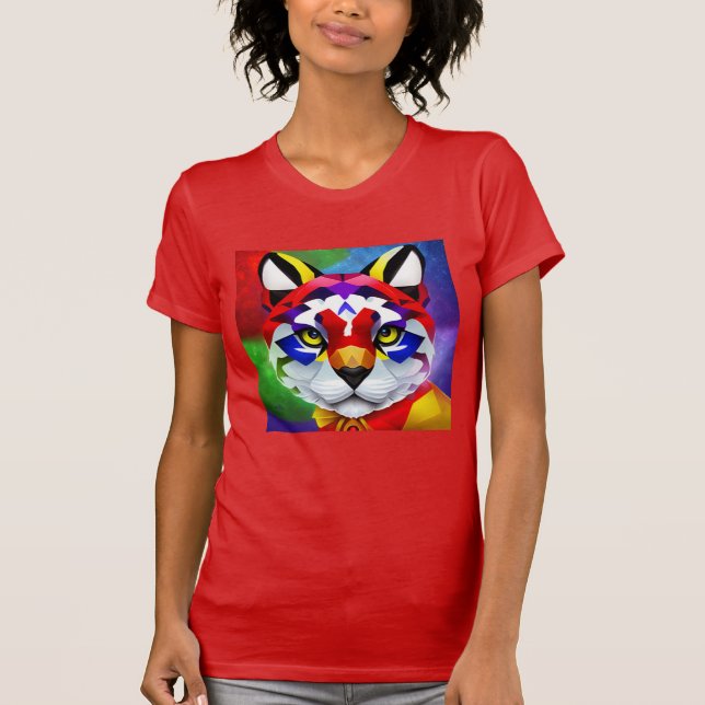 Alexander's Cat women red T-shirt (Frente)