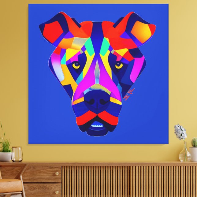 Alexander's Dog blue canvas print (Insitu(Sala de estar))