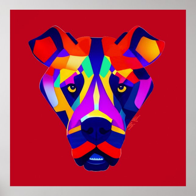 Alexander's Dog red value matte poster (Frente)