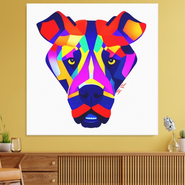 Alexander's Dog white canvas print (Insitu(Sala de estar))