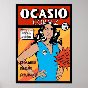 Alexandria Ocasio Cortez - Impressão de banda dese