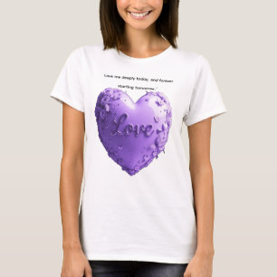 AlexDizaine "Amor Eterno" Camiseta 3D Coração Lava