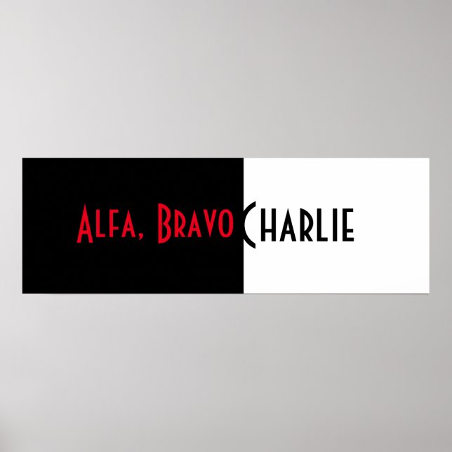 Alfa, Bravo Charlie Poster (Frente)