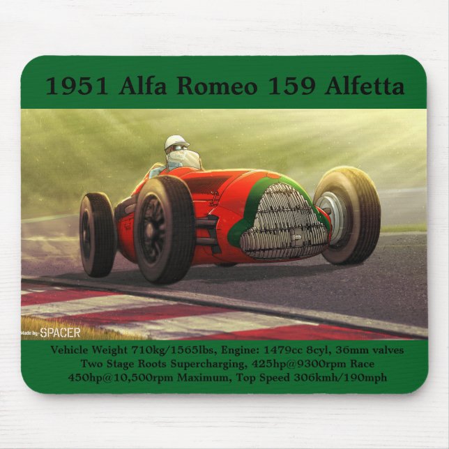 Alfa Romeo 1951 Alfetta Mouse pad 159 (Frente)