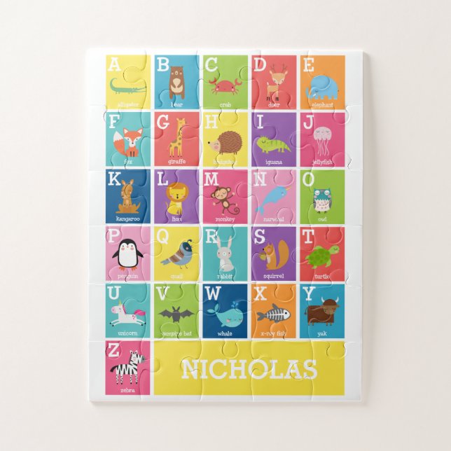 Alfabeto Animal | Alphabet Kids Quebra-cabeça (Vertical)