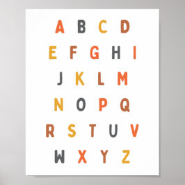 Alfabeto. Cartas. POSTER e IMPRESSÕES