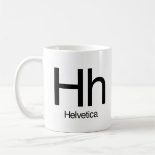 Alfabeto da caneca da tipografia - Helvética