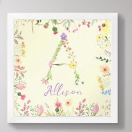 Alfabeto Floral Personalizado Impressão de Enferme