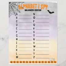 Alfabeto I Spy - Versão do Halloween