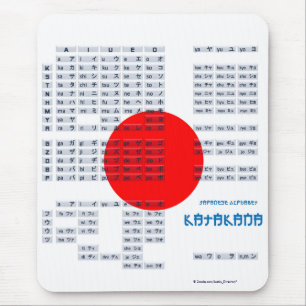 Alfabeto japonês Mousepad dos Katakana (bandeira)