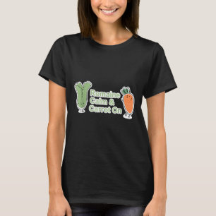 Alface Romana Calma E Cenoura Em Camiseta Divertid