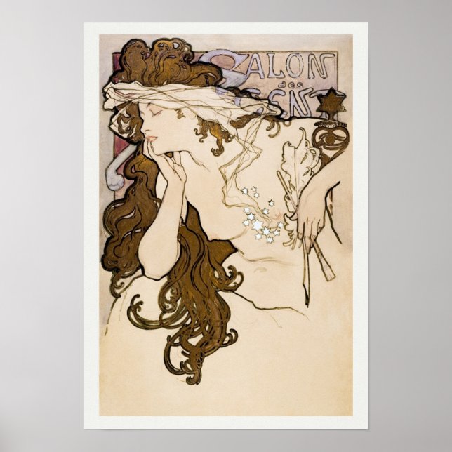 Alfons Mucha -  Art Nouveau Poster (Frente)