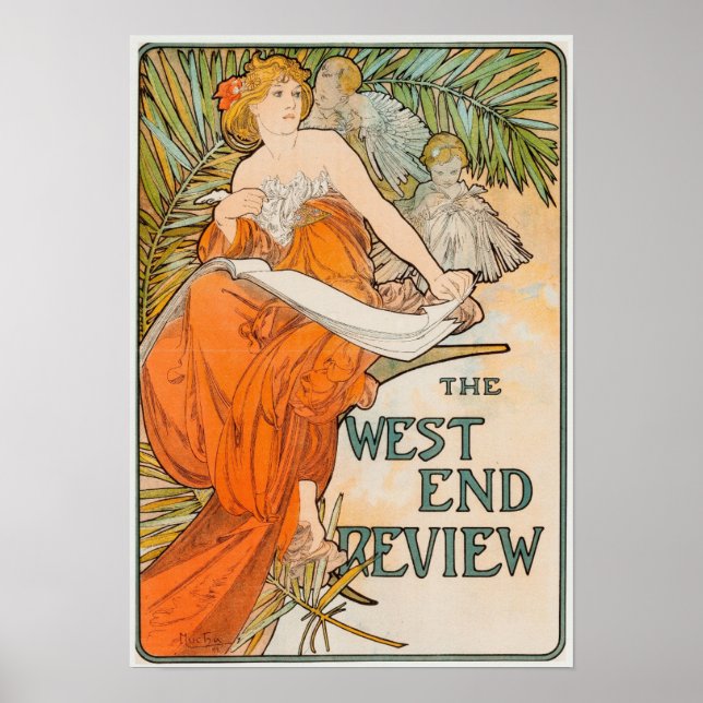 Alfons Mucha - Art Nouveau Poster (Frente)