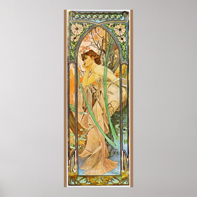 Alfons Mucha Morning Poster de despertar (Frente)