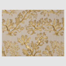 Algas Douradas em Papel Tecido de Areia