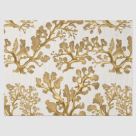 Algas Douradas em Papel Tecido de Areia Leve