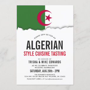 Algeriano - Cuisina Sinalizador da Parte Convite