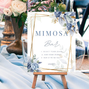 Algo Azul Chá Bar Mimosa Sinal Poster
