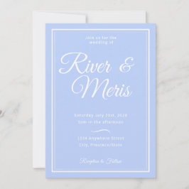 Algo Azul Convite Para Casamento