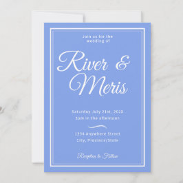 Algo Azul Convite Para Casamento