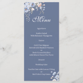 Algo azul floral Menu