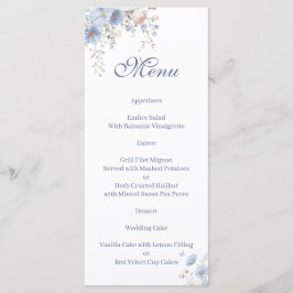 Algo azul floral Menu