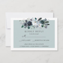Algo Azul | Opção de RSVP de Casamento Floral