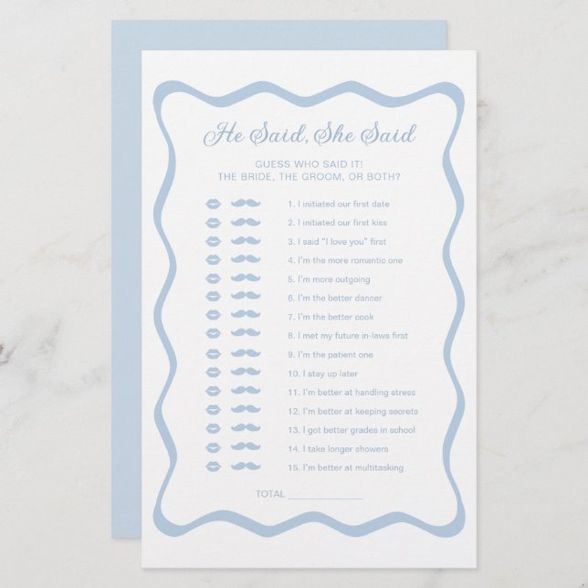 Algo De Chá de panela Azul Que Ele Disse Que Ela D (Frente/Verso)