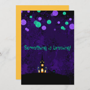 Algo está a fazer convite para a festa de Hallowee