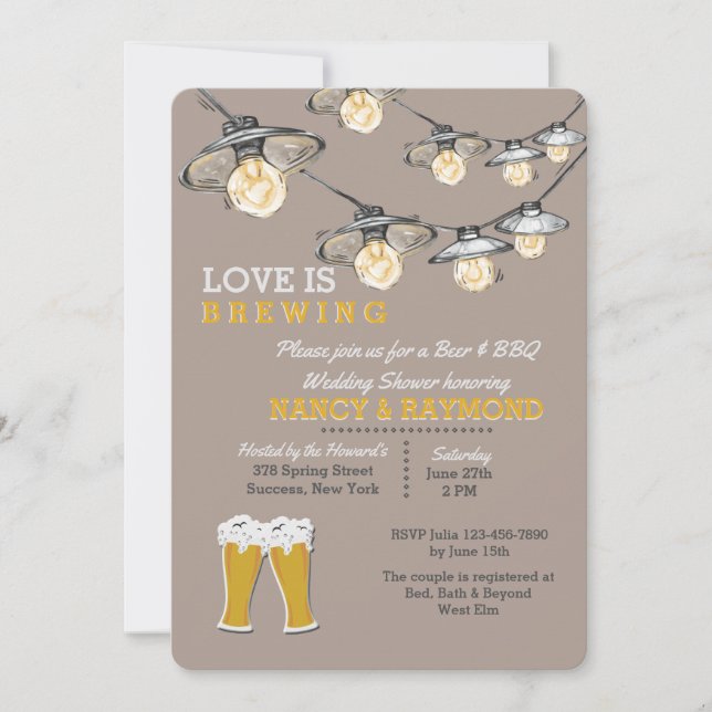 Algo está fabricando cerveja o convite de 2 chás (Frente)