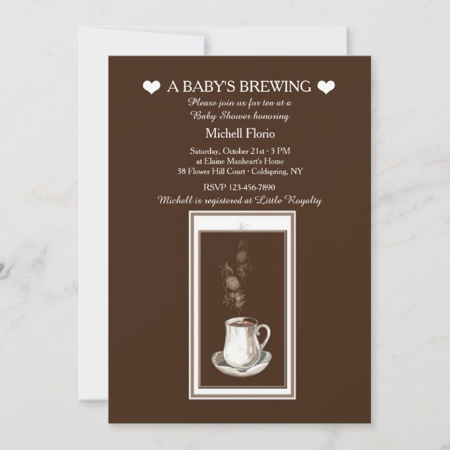 Algo está fervendo Convite para a Festa do Chá (ou (Frente)