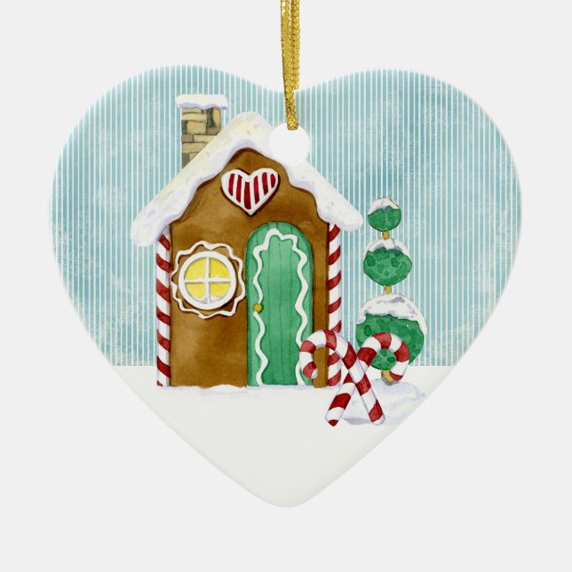 Algodão da vila Gingerbird em ornamento Pessoas (Frente)