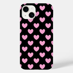 Algodão doce Cor-de-rosa polca em preto