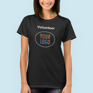 Algodão preto com camiseta voltagem para mulheres
