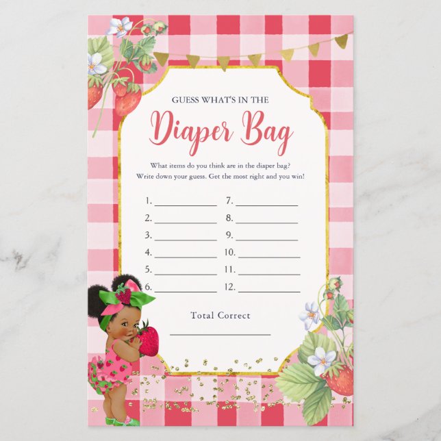 Alguém Berry Sweet Strawberry Whats na Fralda Bag (Frente)