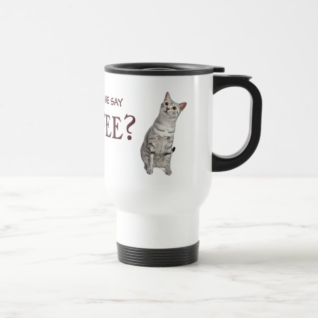 Alguém disse o café? Caneca do gato (Direita)