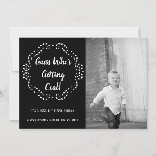Alguém está recebendo carvão | Cartão plano de Nat (Frente)