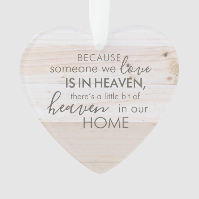 Alguém No Ornamento Cardíaco Acrílico Do Céu (Frente)