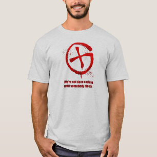 Alguém sangra o t-shirt