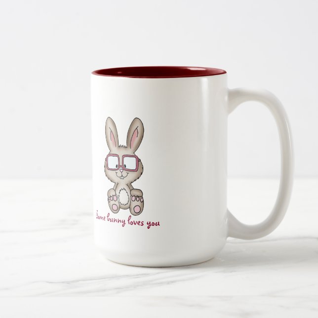Algum coelho ama-o a caneca - design bonito com (Direita)